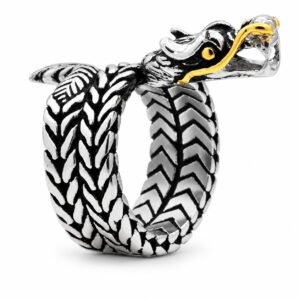 Two-Tone Sculpted Dragon Ring — product view