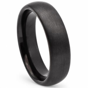 Brushed Black Tungsten Dome Band — product view